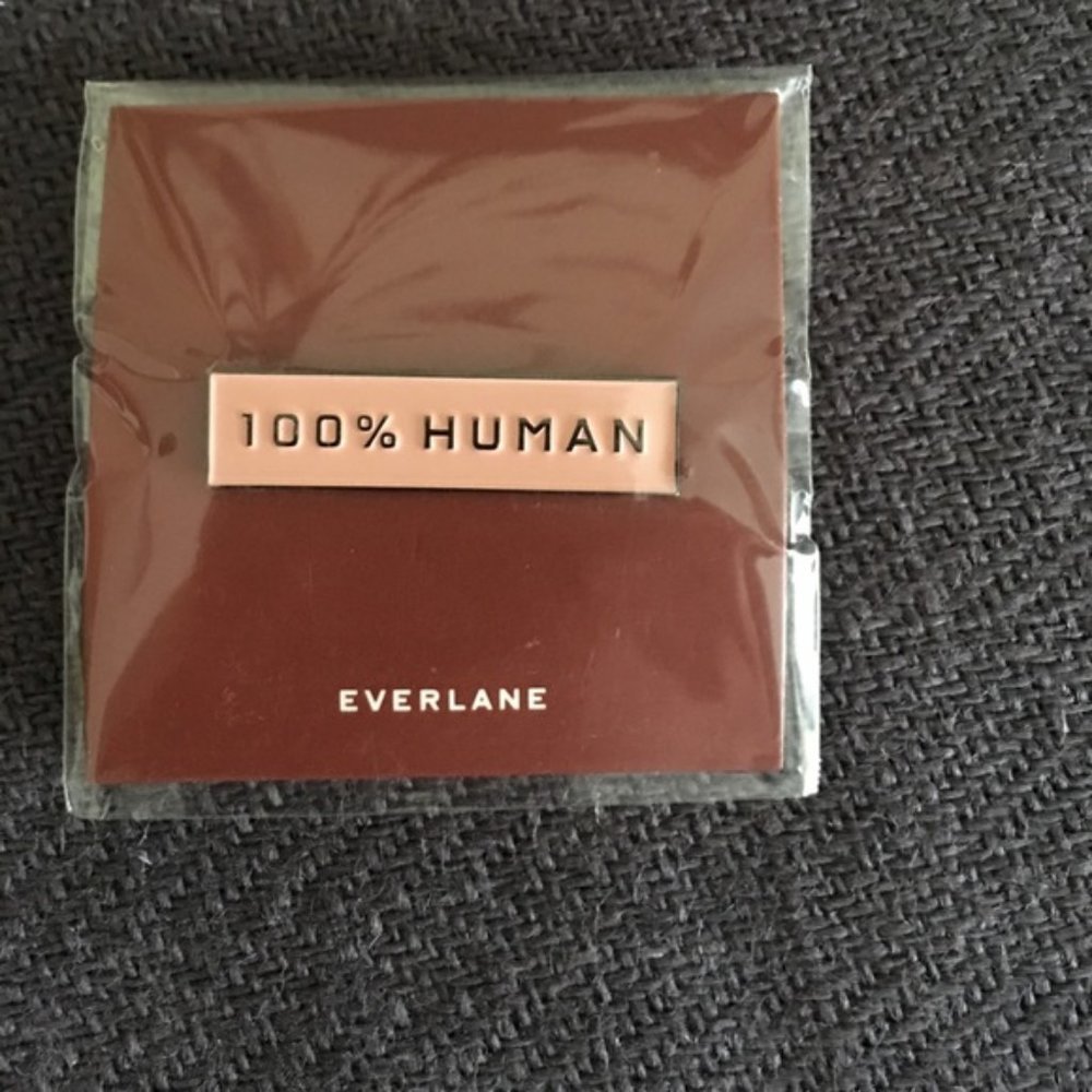 Pink Everlane 100% Human pin